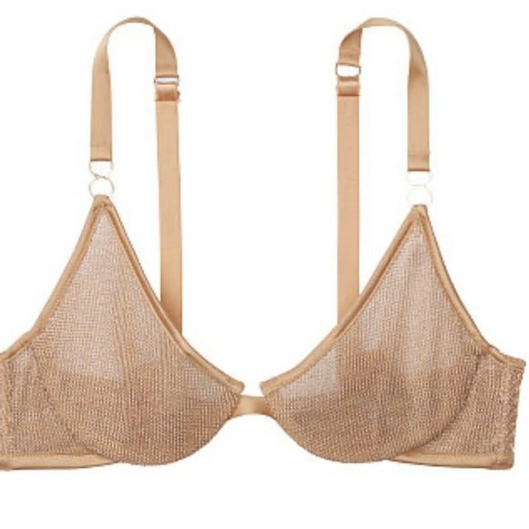 34D Victoria's Secret LUXE LINGERIE Chainmail Bra - Picture 2 of 2